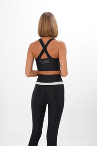 Reverse Seamless Sports Bra in Monochrome