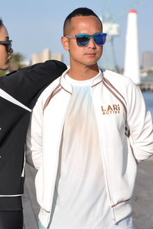  Obsidian Motion Zip Jacket Unisex in Cream Mocha - Pre-Order Only
