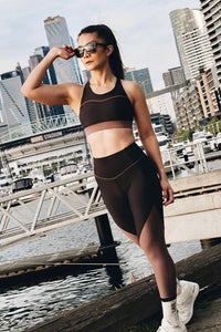 Obsidian Edge Legging in Black Taupe