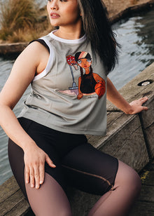  LARi Active x A.nty Story – Exclusive Edition Aesthetic Basketball Tank in Grey