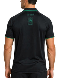 Racquet Club Polo Top in Black