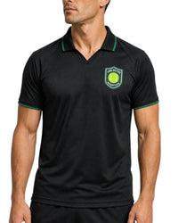 Racquet Club Polo Top in Black