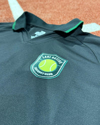 Racquet Club Polo Top in Black