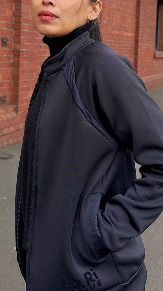 Obsidian Motion Zip Jacket Unisex in All Black - Pre-Order Only